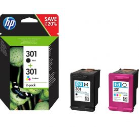 HP 301 fekete s sznes eredeti tintapatron csomag N9J72AE multipack